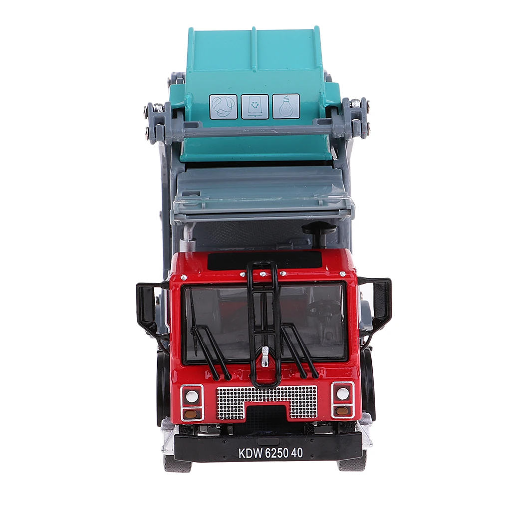 

1:24 Alloy Diecast Pull Back Garbage Truck Car Model for Kids Toys