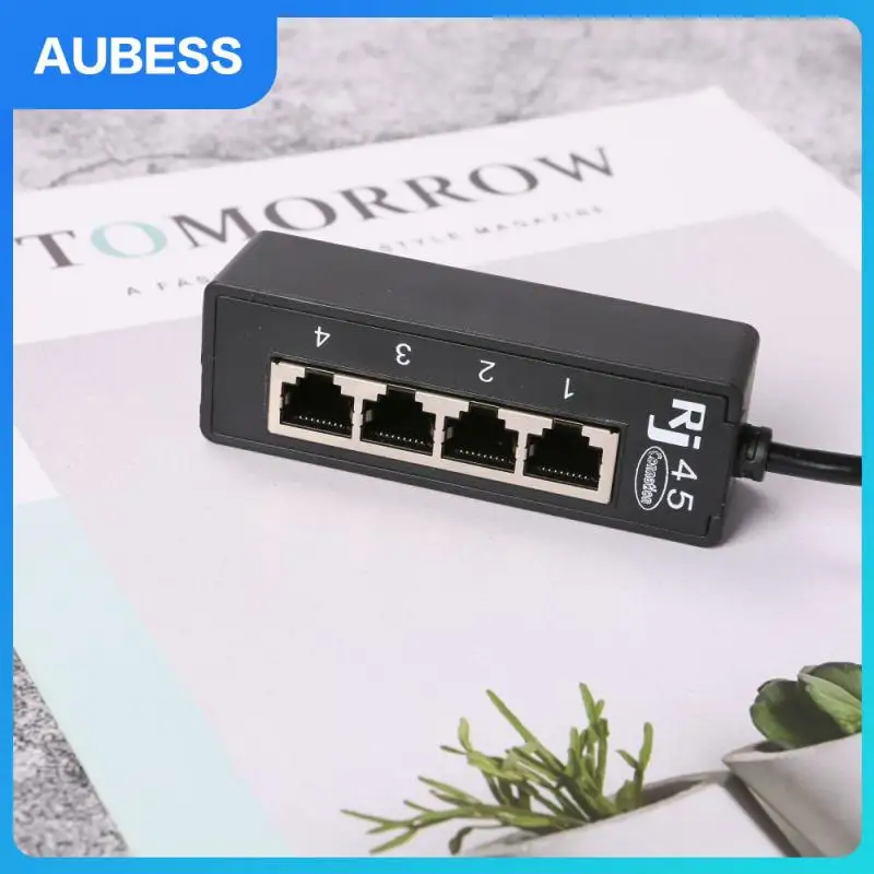 

Socket Connector Portable Rj45 Ethernet Cable Splitter Signal Transmission Suitable Connector Adapter Adapter Cable Convenient