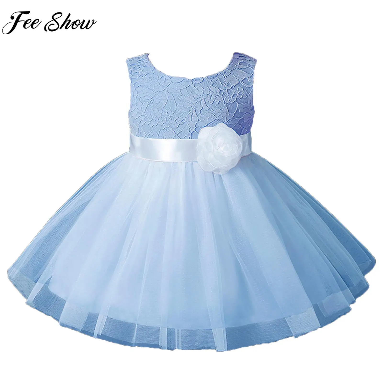 

Милое платье принцессы для маленьких девочек, Сетчатое платье-пачка без рукавов с аппликацией для свадьбы, крещения, дня рождения, вечеринки, выпускного вечера, фотография