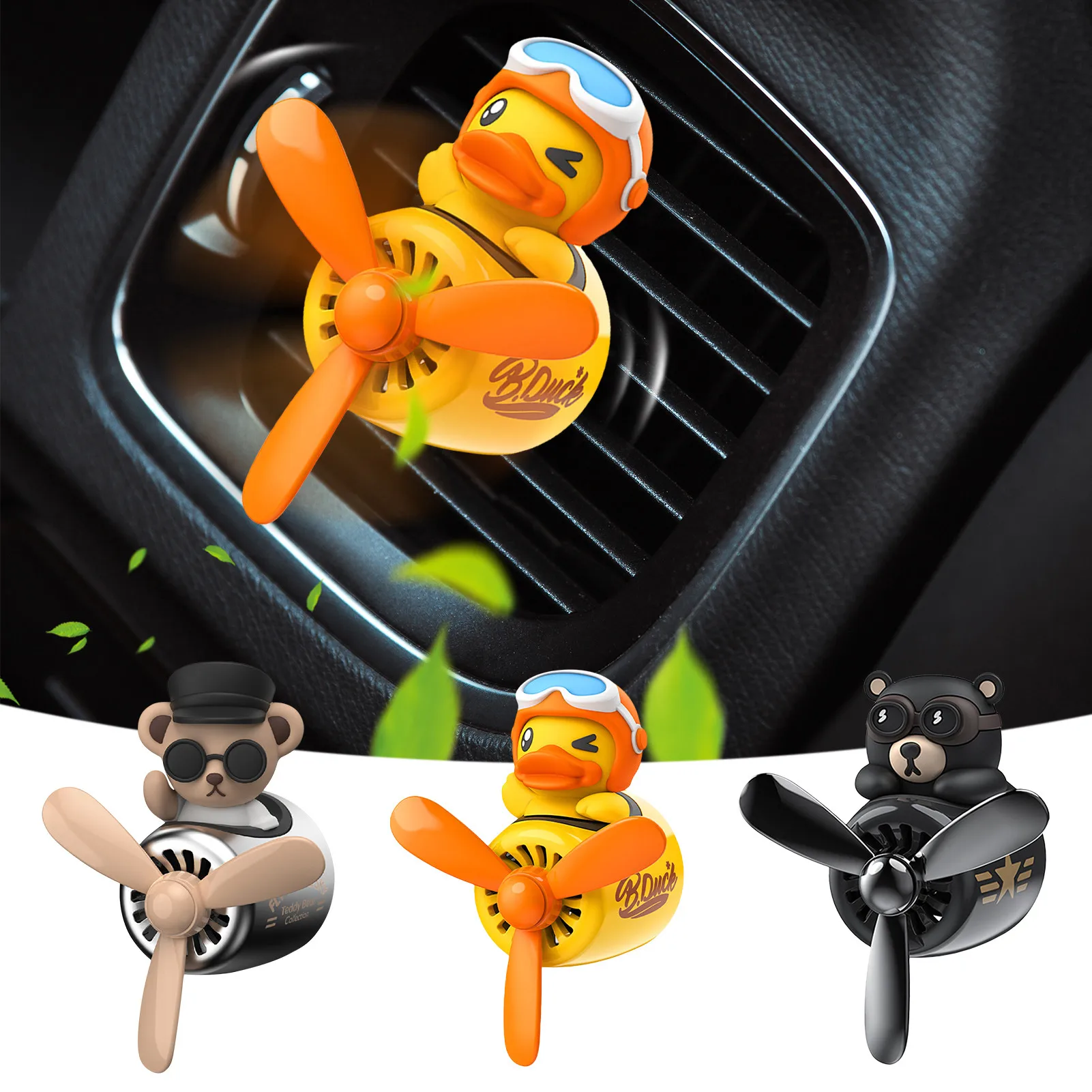 

Car Air Freshener Little Bear Pilot Car Diffuser Solid Aromatherapy Car Air Vent Freshener Auto Interior Decor Car Accessories