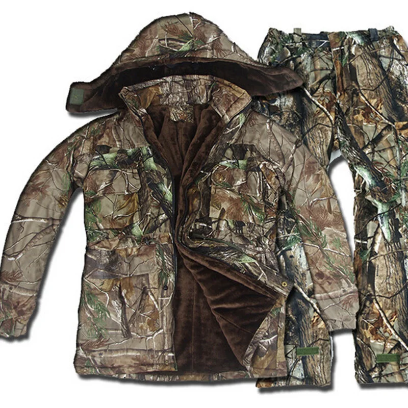 

5 Pcs Outdoor Tactical Winter Waterproof Bionic Hunting Ghillie Suit Camouflage Clothing Sniper Jungle Woodland Sports Sets