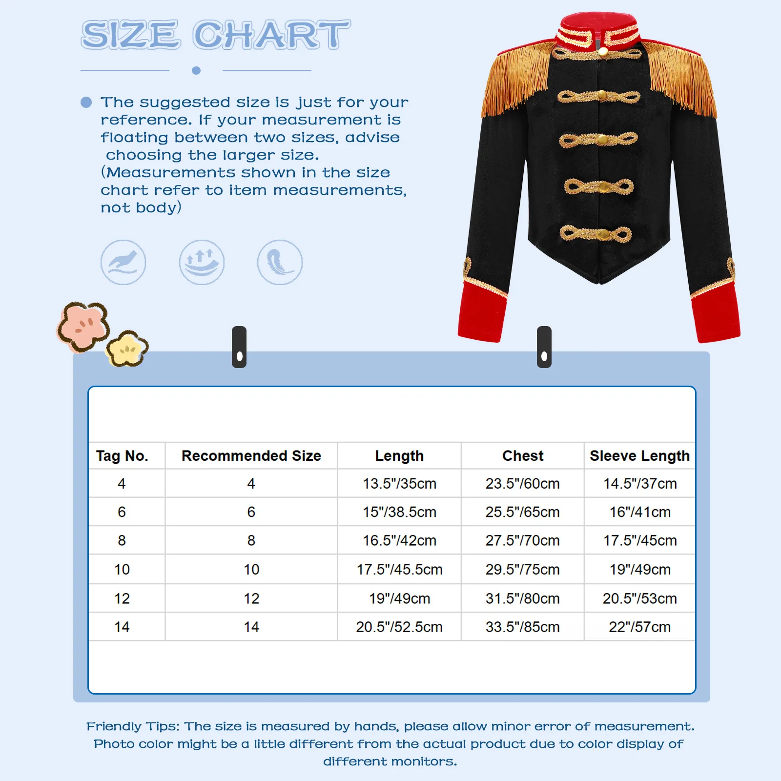 Детская куртка с кисточками и воротником-стойкой на Хэллоуин