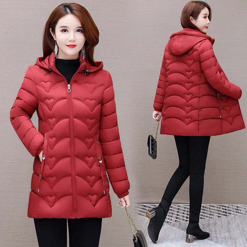 2022 new medium length for light and slim, winter down for middle-aged