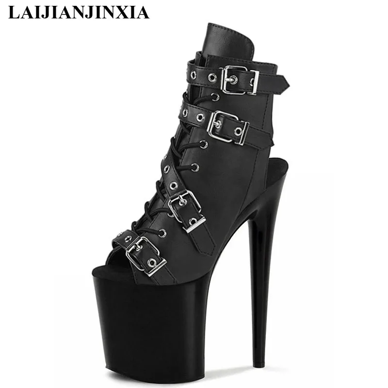 17 см женские пикантные туфли на высоком каблуке платформе большой размер 8 дюймов