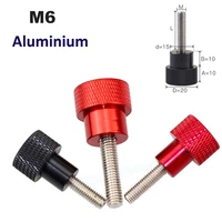 1pc aluminum thumb screw knurled step nut bolt m61060 anodized hand screws fasteners stainless steel machine tools accessories