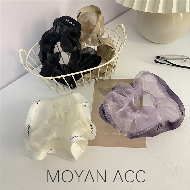 

Purple Hair Ring Headwear Fairy Hair Accessories Rubber Band Female Hair Rope Summer Intestine Head Rope