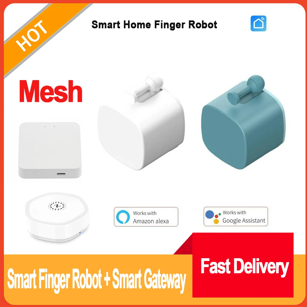 

Smart Home Fingers Robot Switch Bluetooth Alexa Altavoz Inteligente Bot Button Pusher Smart Home Google App Voice Controls