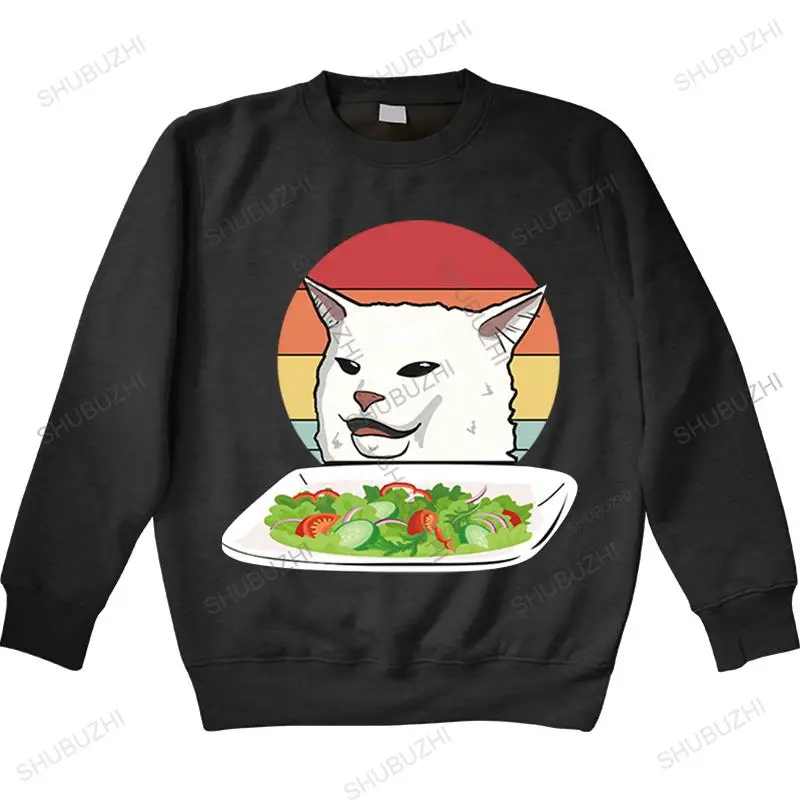 Новинка злые женщины Кричащие при спутанном Коте на обеденном столе мемы Ретро