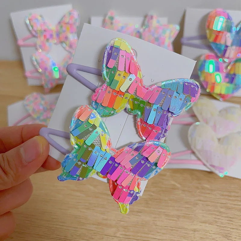 2 шт., заколки для волос в виде бабочек