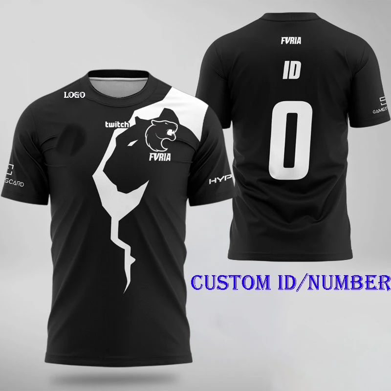 CSGO FURIA игрока команда Джерси Униформа пользовательский ID имя номер Футболка для