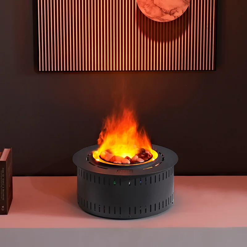 

3d atomized fireplace decoration embedded circular fireplace electronic viewing furnace core simulation flame humidifier