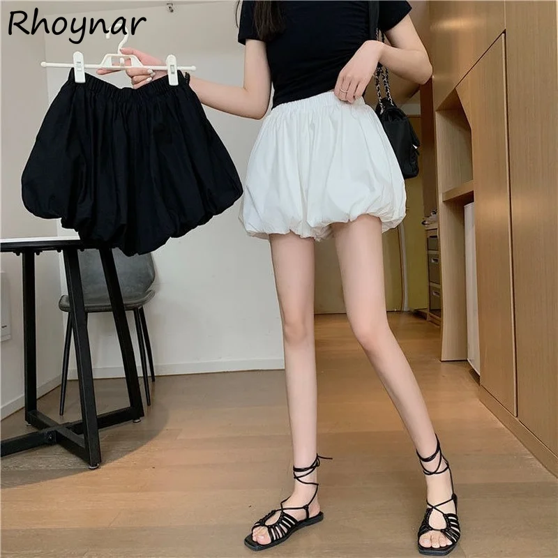 

Shorts Women Casual Loose Solid High Waist Breathable Tender Fashion All-match Soft Lovely Korean Style Students Summer Chic Ins