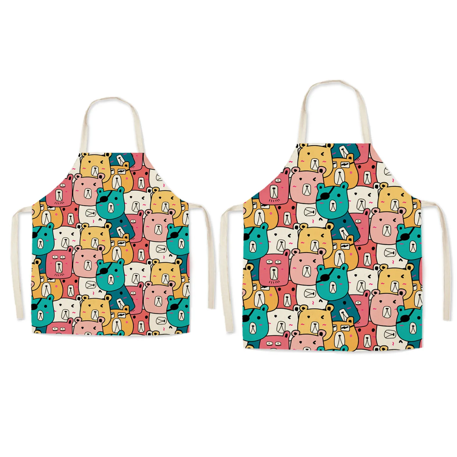 

2022 Family Matching Apron Dad and Me Pinafore Kid Drawing DIY Boy Men Couple Kitchen Waterproof Baking Apron