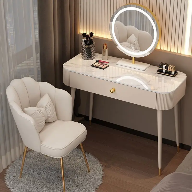 

Dresser Dressing Bedroom Tables Storage Mirror Stool With Lamp Drawer Modern Table Simple Small Apartment Storage Table Vanity