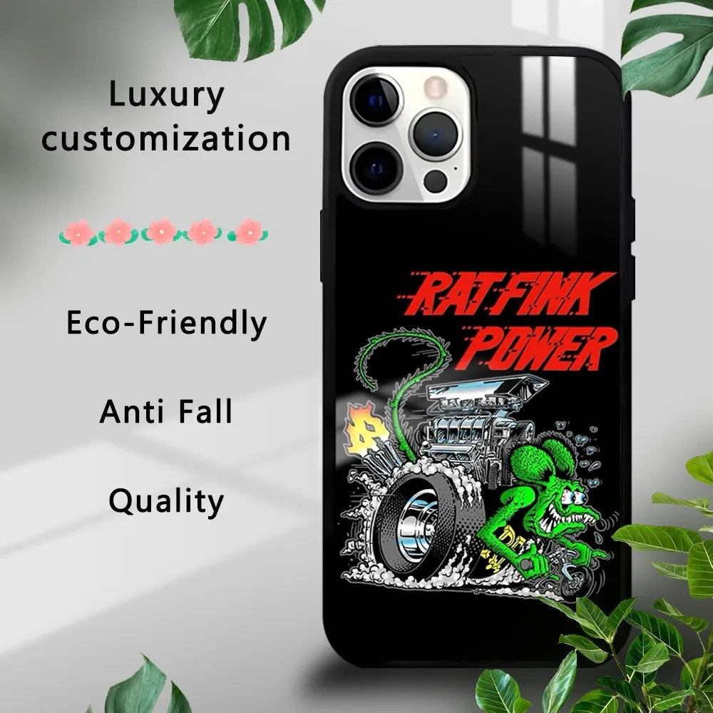 Забавный Твердый чехол для телефона R-Rat F-Fink iPhone 16 15 14 13 12 11 Pro Xs Max Mini Plus Celulares