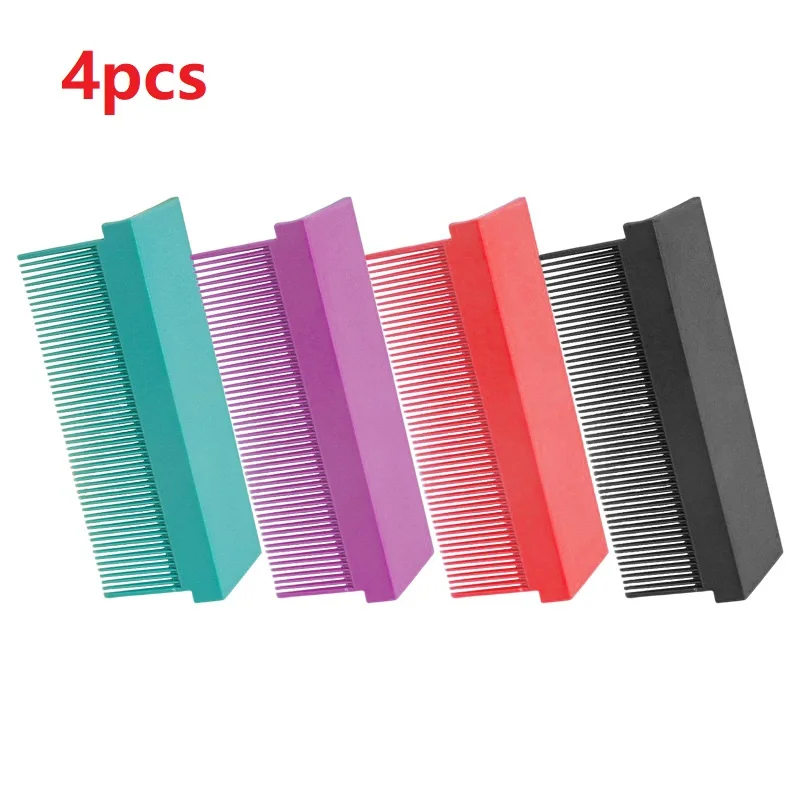 

4Pcs/set Hair Straightener Comb Carbon Fiber Plastic Straight Salon Household Electric Splint Straightener Hair Comb Brush Tool