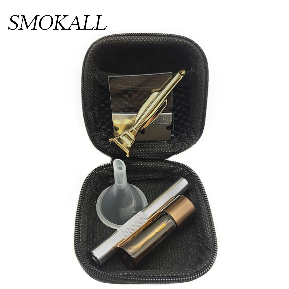 

1Set Sniffer Kit Smoke Snuff Set With Glass Pill Bottle Acrylic Board Funnel Telescopic Spoon Tobacco Herb Smoking Accessories