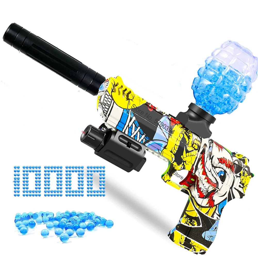

Automatic Desert Eagle Pistol Outdoor Shooting Splatter Gun Toy Electric Gel Ball Blaster With Water Bomb For Kids Adult Gift