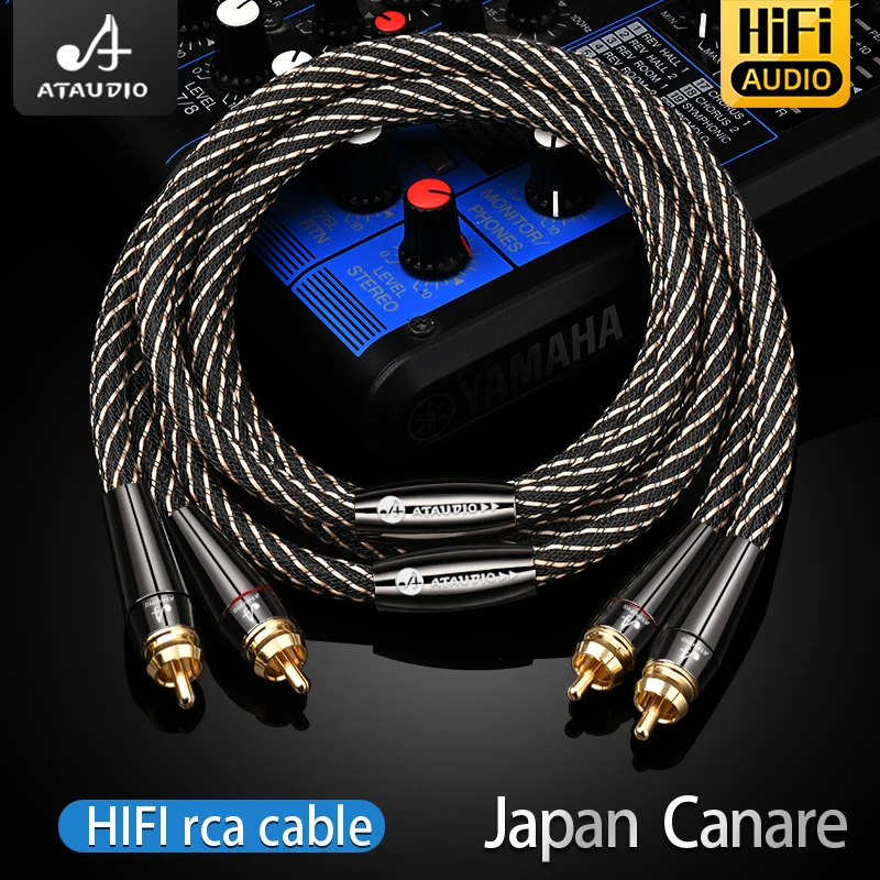 HIFI Стерео аудиокабель RCA 6N OFC штекер-штекер 2RCA к с позолоченным разъемом для