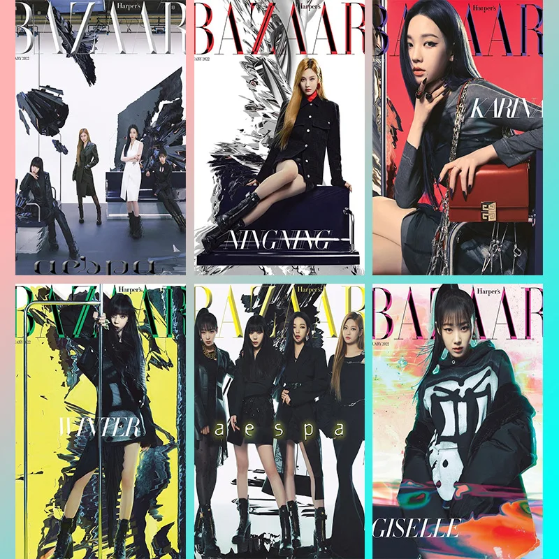 

1 шт., оптовая продажа, Постер Kpop AESPA, наклейка, новый альбом, Харпер базар, Корея, HD фото, картина, комната, настенная наклейка, коллекция фанат...