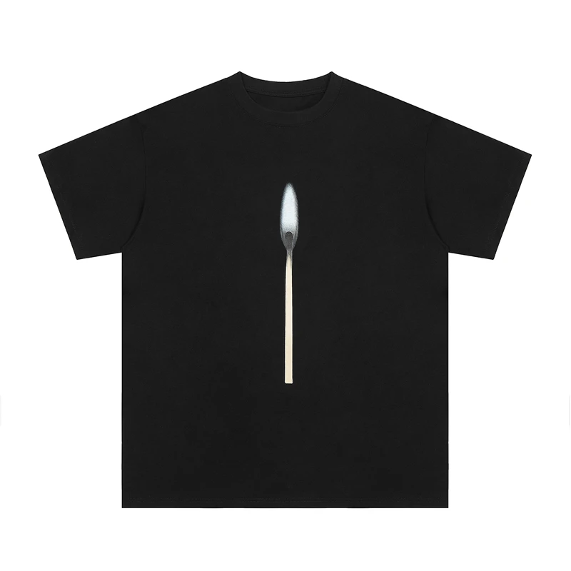 

2023 New Summer Oversized Kanye West Album Candle Print Short Sleeve T-Shirt Men Women Vintage T Shirt Tops Tee