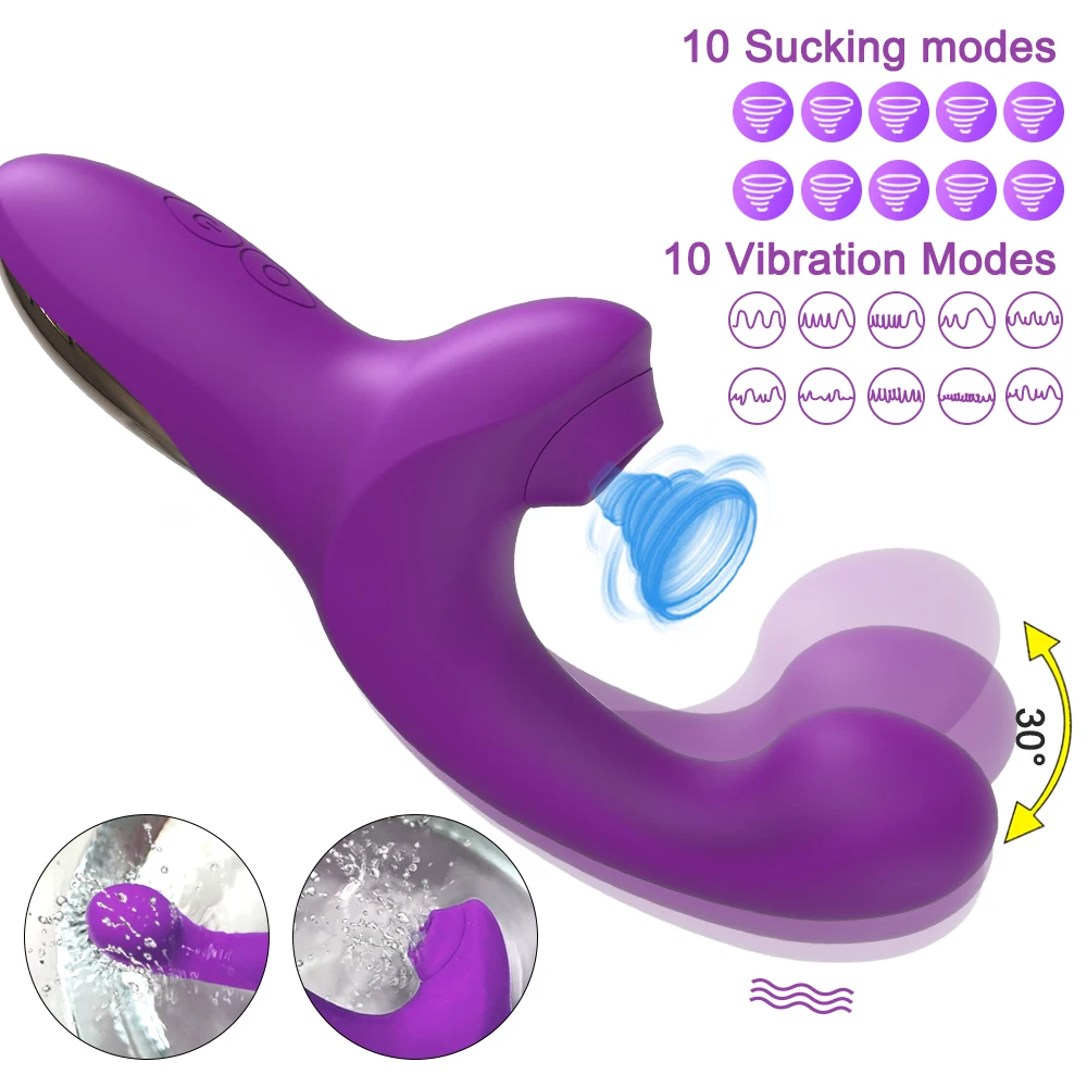 YWBK Dildo 20 Speeds Powerful Vibrator Female Clit Sucker Vacuum Clitoris Stimulator Mimic Finger Wiggling Sex Toy for Womans