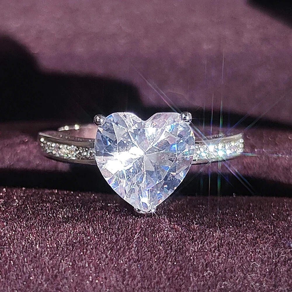 

Новинка 2022 г., модные милые серебряные кольца с цирконием класса ААА для женщин, обручальные кольца в форме сердца, ювелирные изделия, Специа...