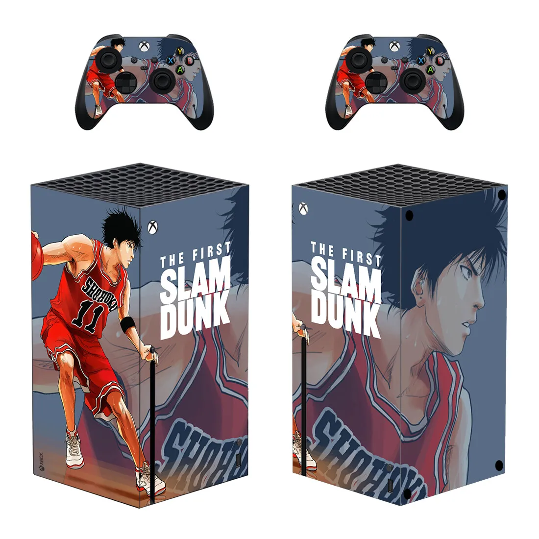 Наклейка на консоль Xbox серии X и 2 контроллера