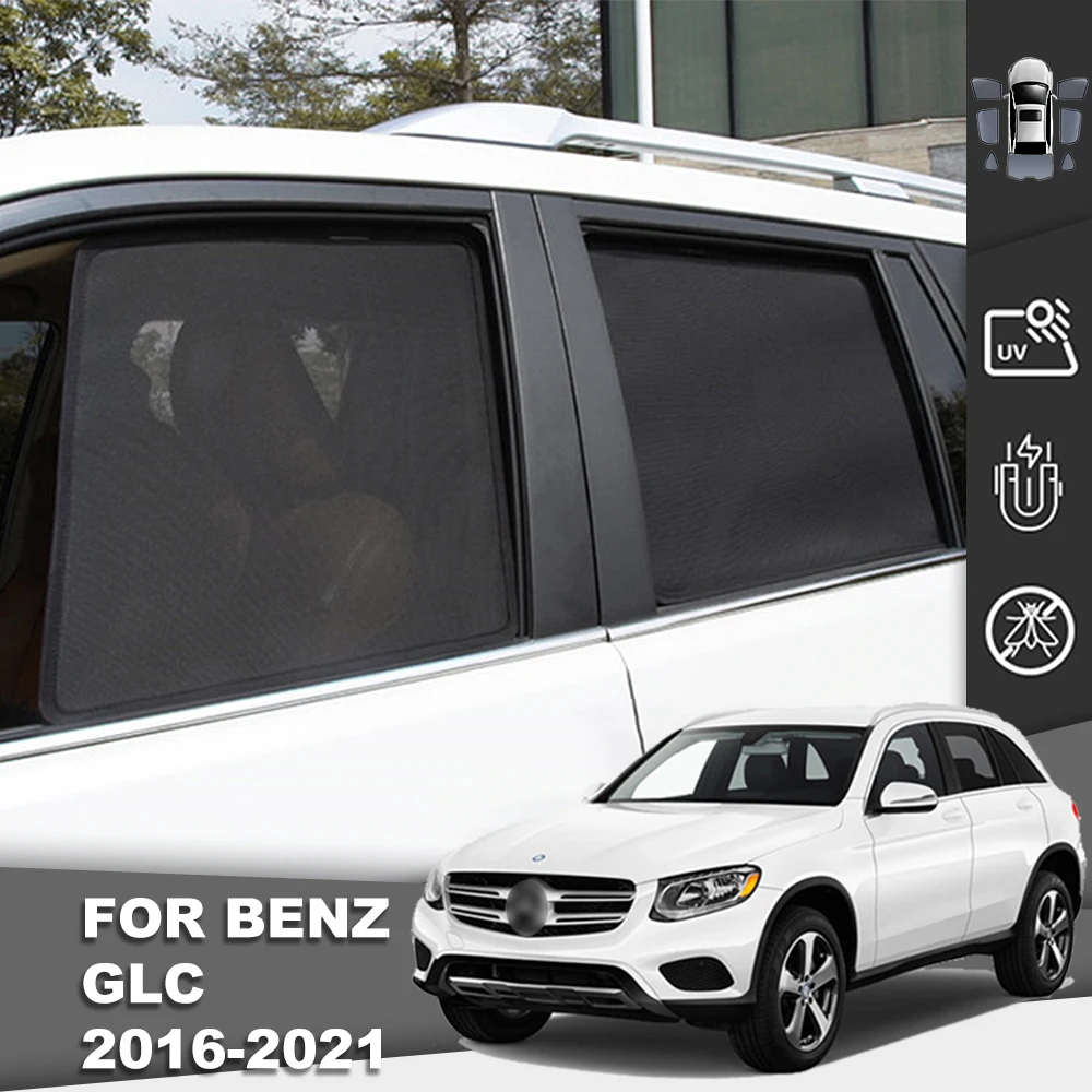 Parasol magnético para coche, marco de parabrisas delantero, cortina, ventana lateral trasera, Glc250, para Mercedes Benz GLC 2015-2021 250 350