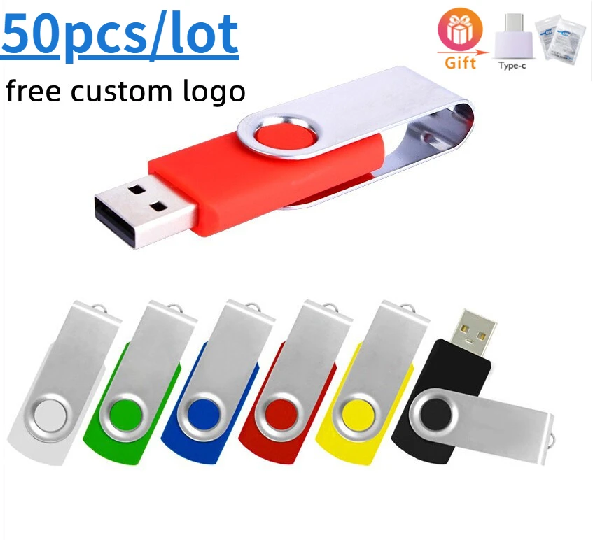 50PCS/lot Colour USB Pen Flash Drive 2.0 4GB 8GB 16GB Memory Stick Pendrive 32GB 64GB 128GB cle USB Stick Flash Disk Custom Logo