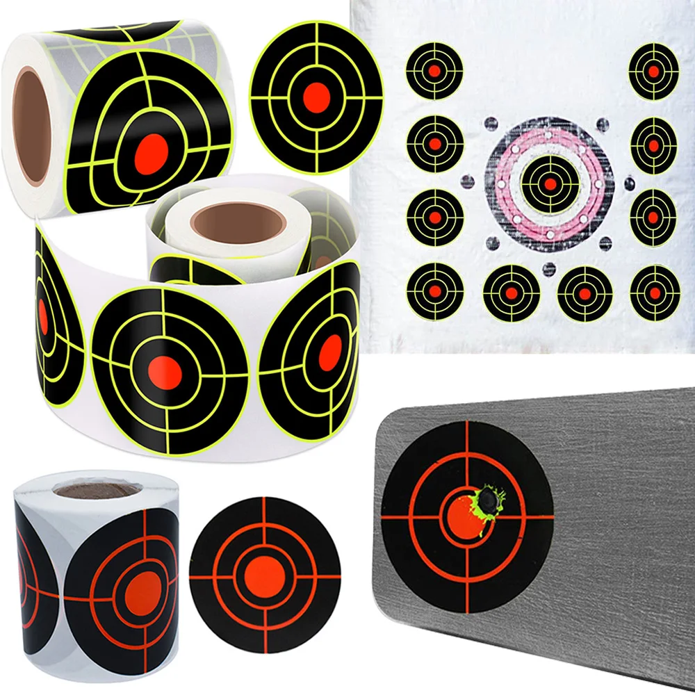 

200Pcs Shooting Target Reactive Shooting Target Splatter Target Stickers Self Reactive Archery Hunting Shooting Training Supplie