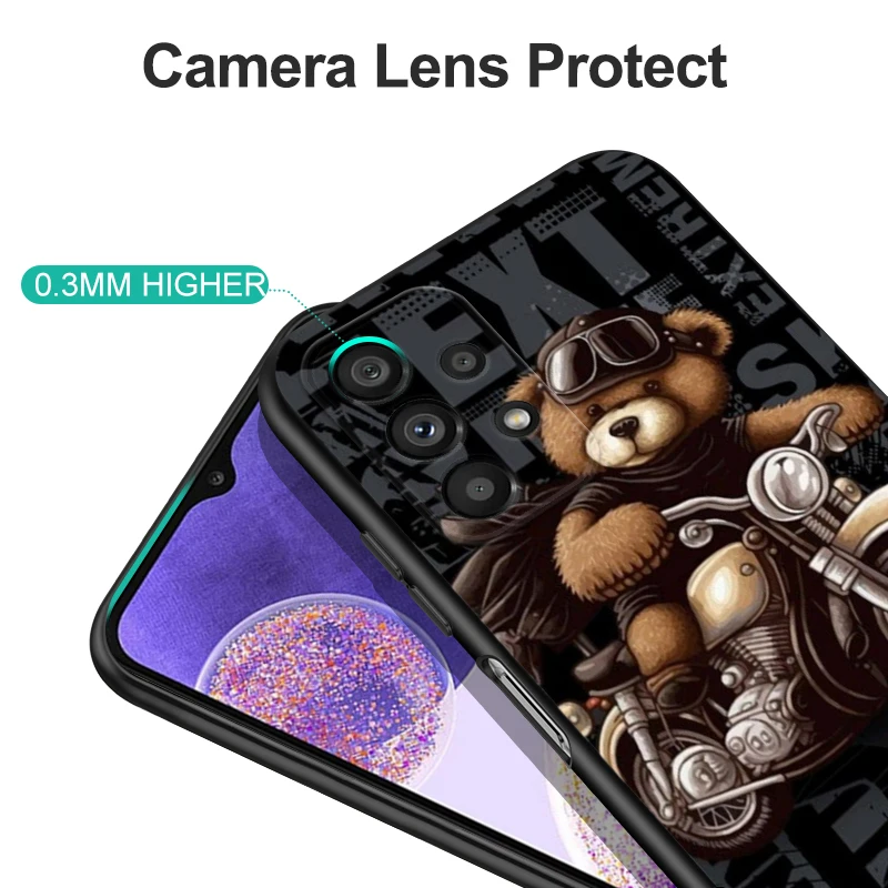 Черный чехол ТПУ для Vivo V5 V5S V7 V9 Youth V11 V11i V15 V17 NEO V20 E V21 V21E V23 V23E PRO 4G 5G Teddy Bear Couple