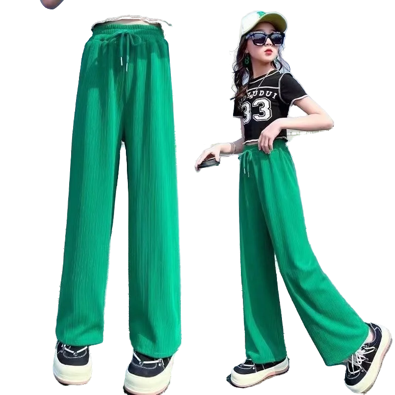 

Girls Summer Pants Solid Color Pants For Girls Casual Style Child Pants Teenage Kid Clothes 6 8 10 12 14