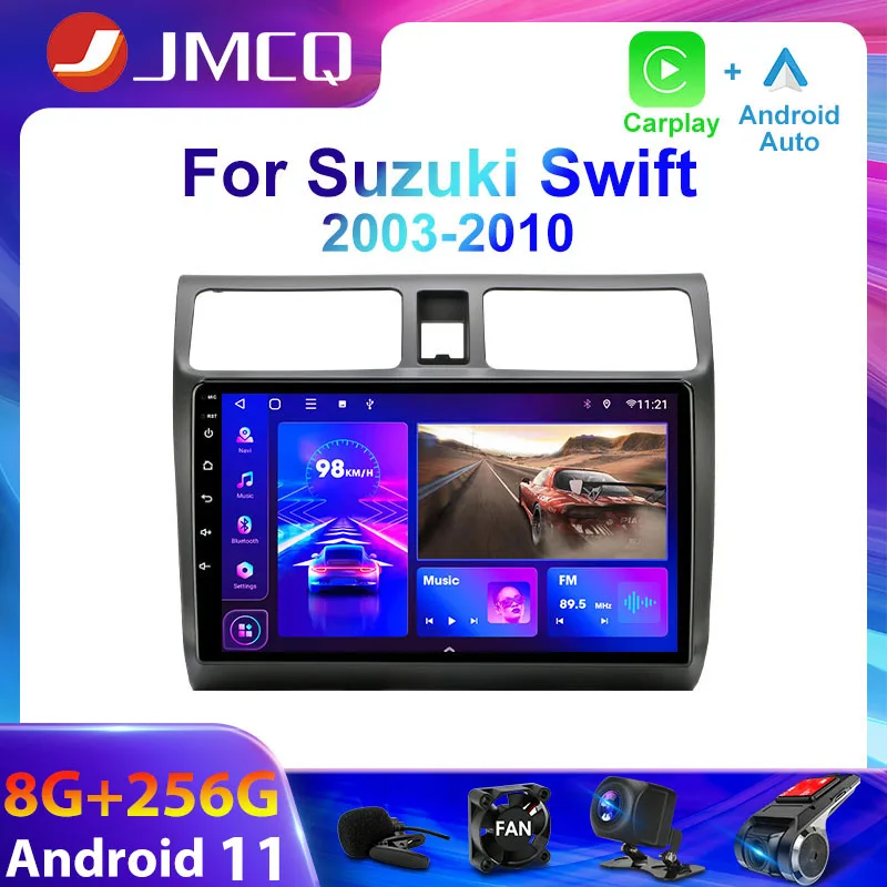 Автомагнитола JMCQ 2Din 4G Android 11 мультимедийный видеоплеер для Suzuki Swift 2003 2004 2005-2010