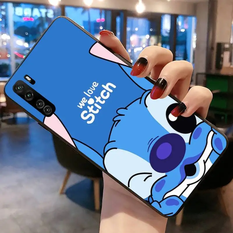 cute cartoon stitch phone case for huawei p20 p30 p40 lite e pro mate 40 30 20 pro p smart 2020 free global shipping