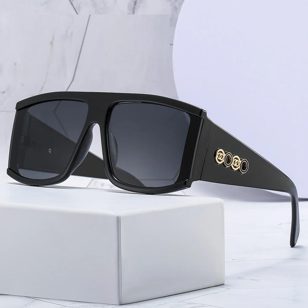 

Новые модные солнцезащитные очки в большой оправе женские УФ солнцезащитные очки Европейская и американская международная торговля тренд...