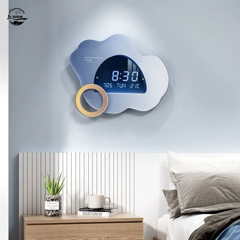 

Led Wall Clock Calendar Time Week Temperature Smart Wall Clock Digital Modern Minimalist Acrylic Mirror Clocks Home Decor Zegary