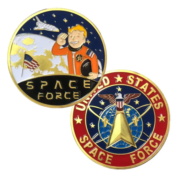 

Сувенирная монета Позолоченная памятная монета Космической силы США Монета-вызов