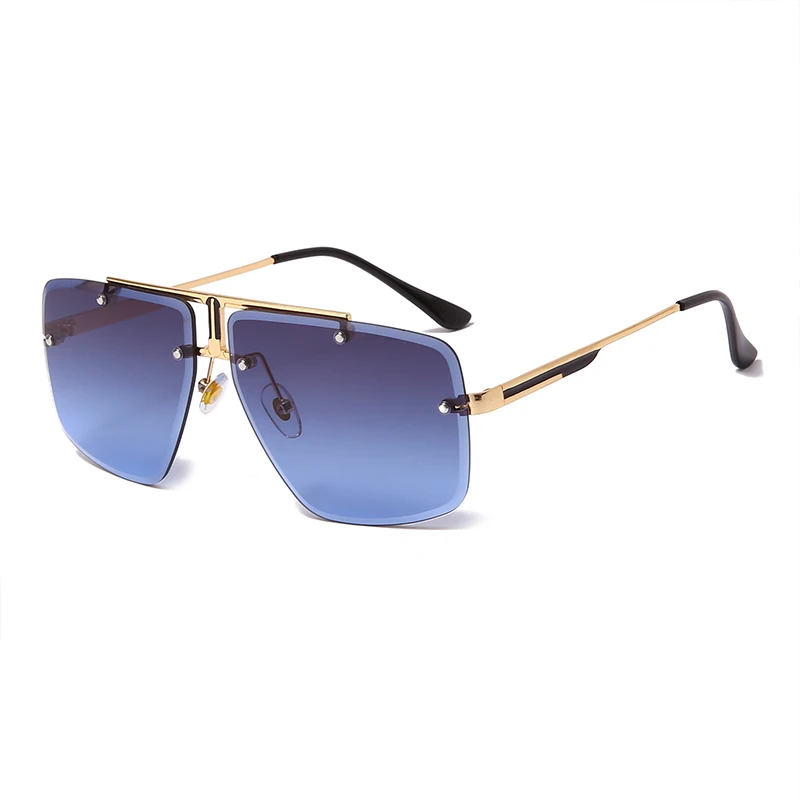

Fashion Rimless Square Sunglasses Vintage Brand Design Men Sun Glasses Luxury Male Sunglass UV400 Shades gafas de sol hombre