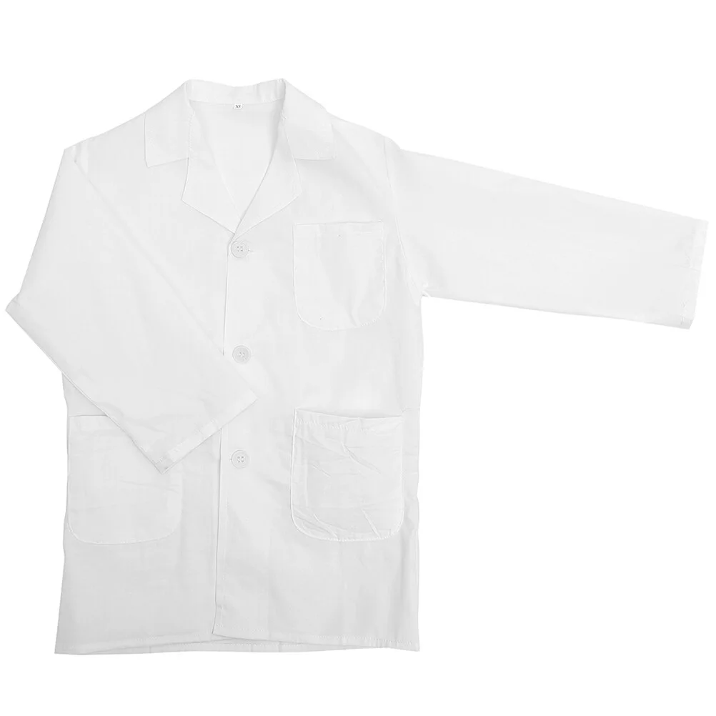 

White Coat Childrens Lab Clothes Kids Roleplay Costume Small Decorative Scientist Fabric Cosplay Supply Toddler Clothing