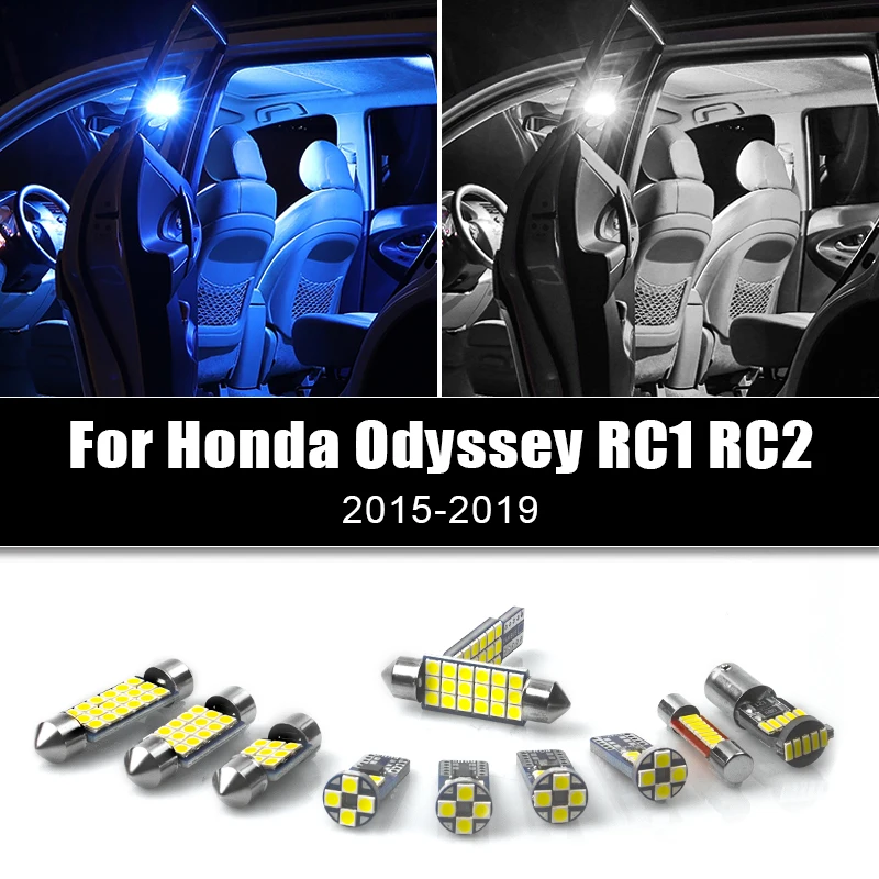 

For Honda Odyssey RC1 RC2 2015 2016 2017 2018 2019 6pcs 12v Car LED Bulbs Kit Reading Lamps Trunk Lights Interior Accessories