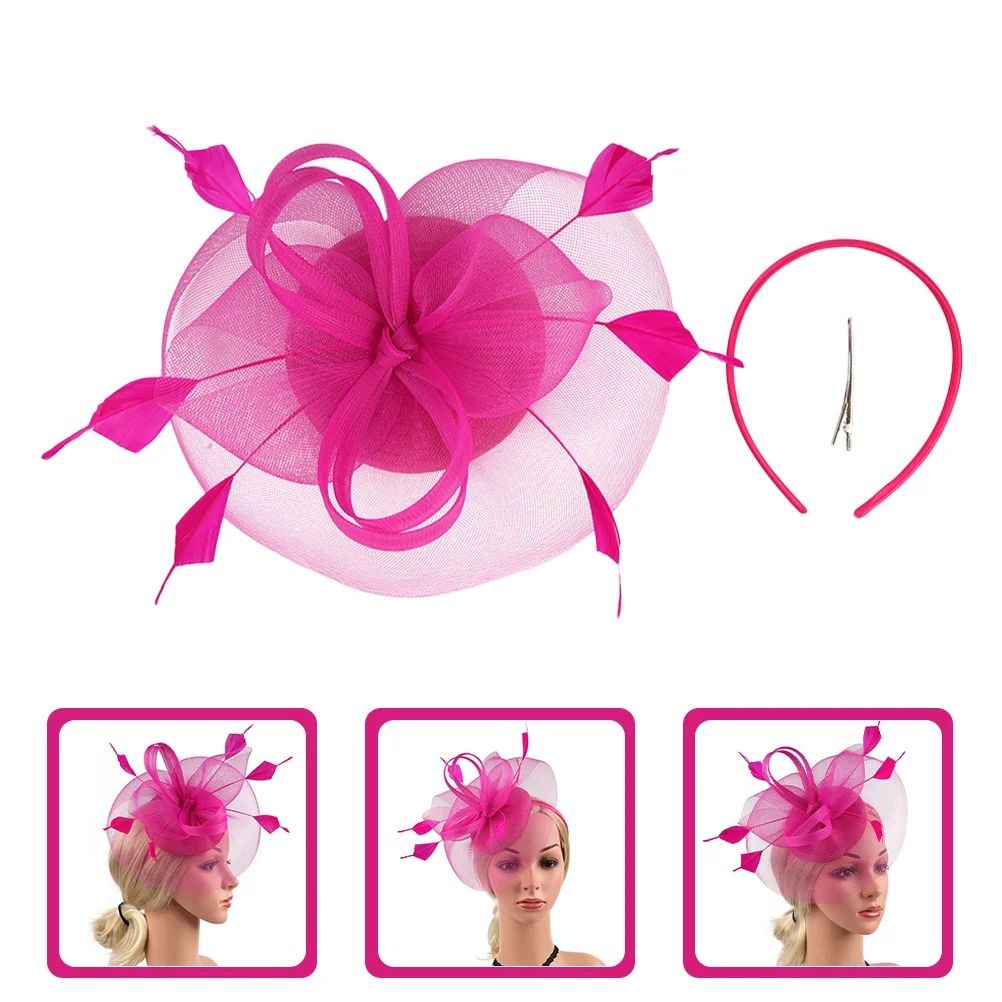 

Barrette Hat Wedding Gauze Fascinator Tea Party Headpiece Headband Fashion Headbands Mesh Women Banquet Bride