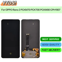 6 5 100 tested original amoled display for oppo reno2 pckm70 pckt00 pckm00 cph1907 lcd touch digitizer screen assembly