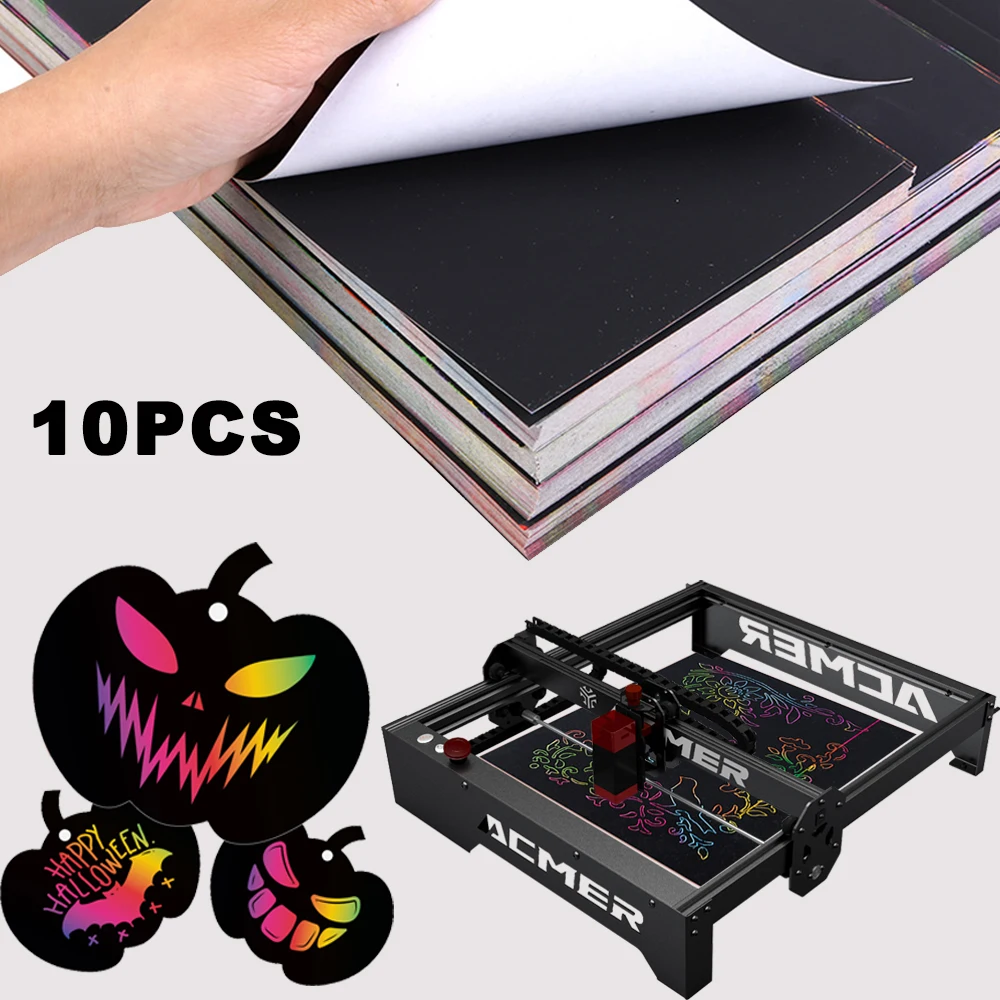 Laser Engraver Creative Rainbow Scratch Art Paper 32K 16K 8K A4 Multi-color DIY Cardboard For Laser Engraver Machine Material