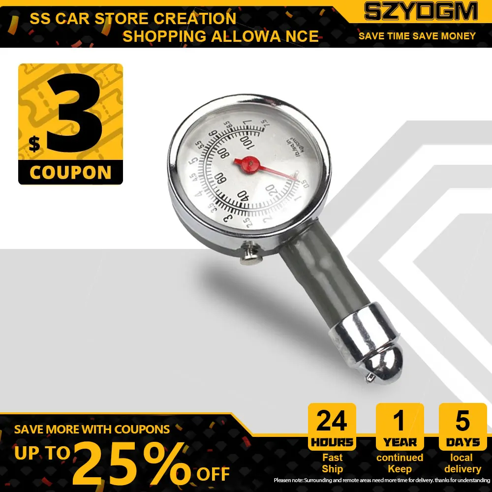 Металлический Автомобильный манометр автомобильный измеритель давления