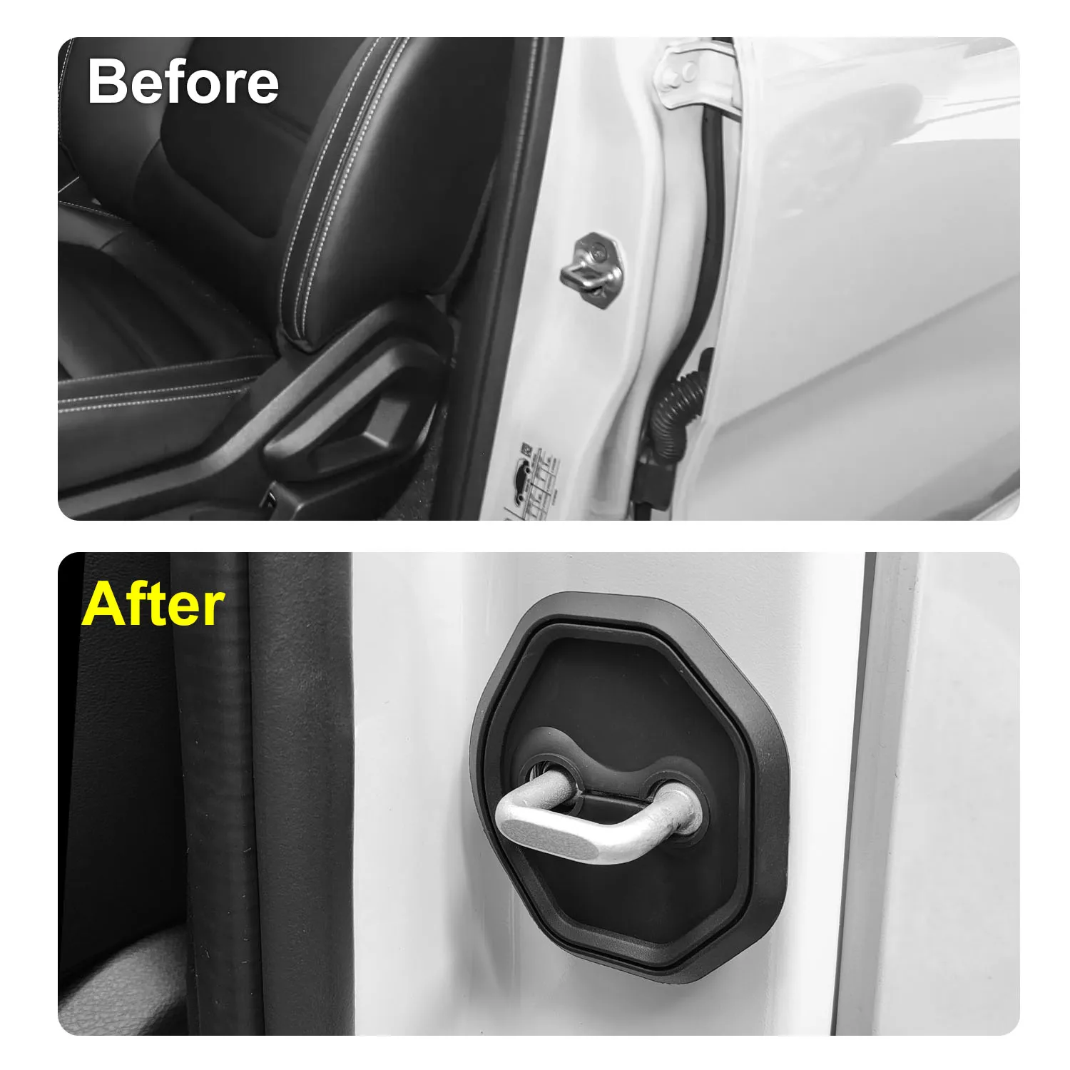 Подходит для Ford Ranger T9 2023 2024 4 шт. силиконовая крышка с пряжкой замка дверей