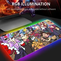 rgb gaming mouse pad large xxl size mouse carpet table mat keyboard pad computer friday night funkin desk pad with backlight