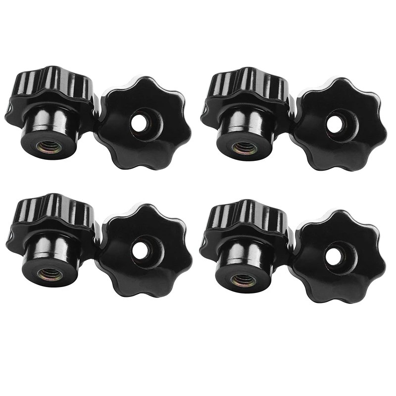 

20 Pieces Black Star Grip Knobs, Female Thread Diameter 8Mm, Head Diameter 40Mm
