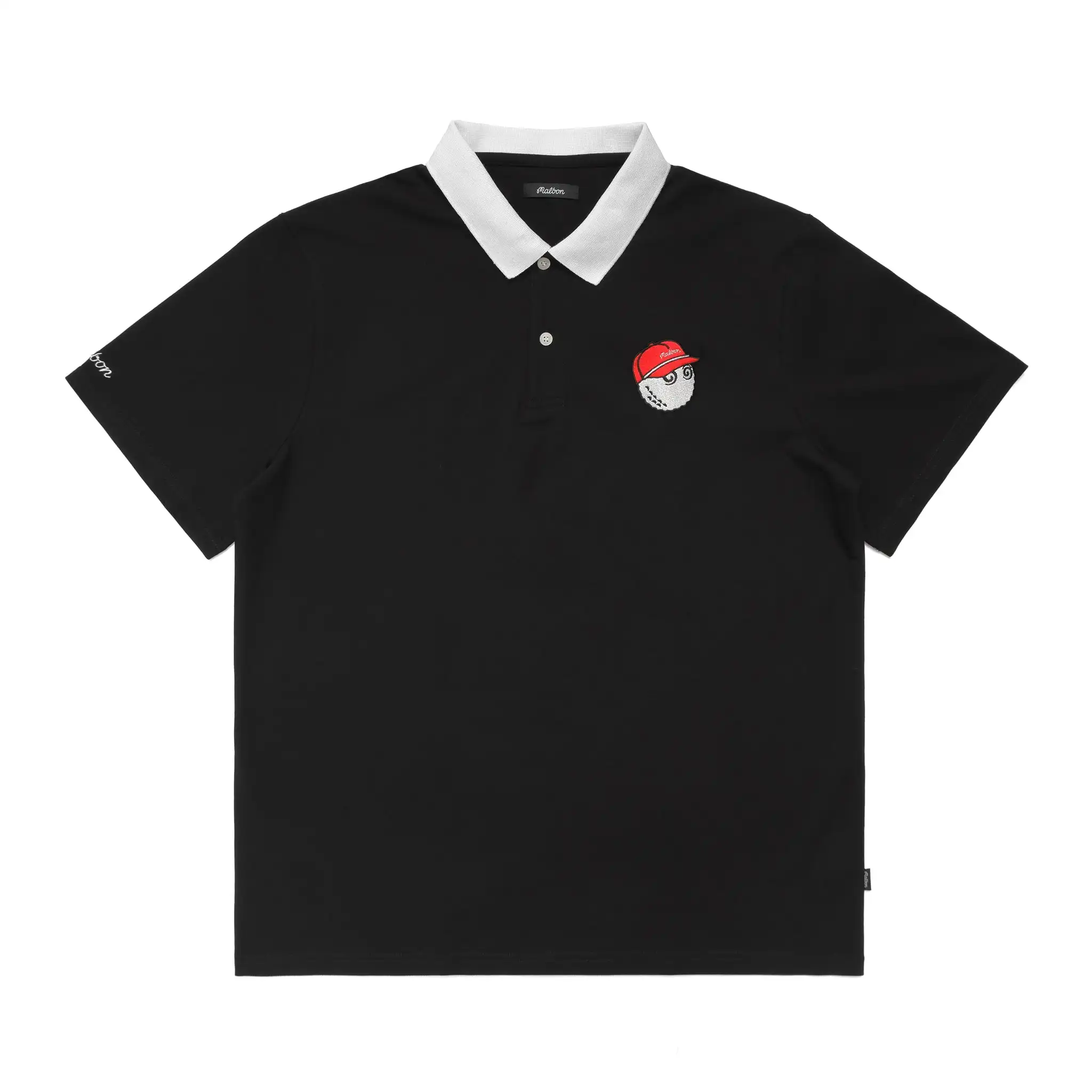 

MALBON GOLF Golf men's and women's stitching collar loose casual short-sleeved T-shirt sports lapel