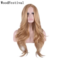 woodfestival womens wigs synthetic hair cosplay purple wig middle part long blue blonde pink red ombre green black brown wavy